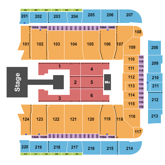 CFG Bank Arena ATEEZ Seating Chart